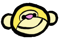 Happy Monkey Sticker by WOMPO