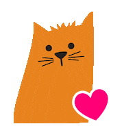 Cat Love Sticker by Mostaza PetShop