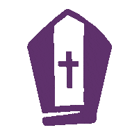 Cross Mitra Sticker by KjG Bundesebene