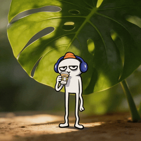 Quiet Coffee Under Leaf Ah-Z