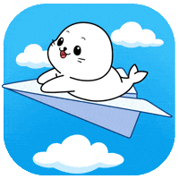 Happy Blue Sky GIF by Sappy Seals