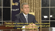 never forget september 11 george w bush september 11 2001 national address GIF