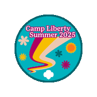 GirlScoutsEasternIAWesternIL girl scouts camp liberty summer camp 2025 girl scout summer camp Sticker