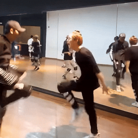 Jumping Kim Mingyu GIF