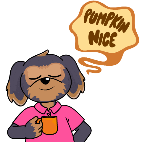 Pumpkin Spice Love Sticker by BoDoggos