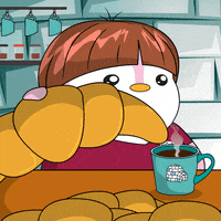 Croissant Yum Yum GIF by Pudgy Penguins