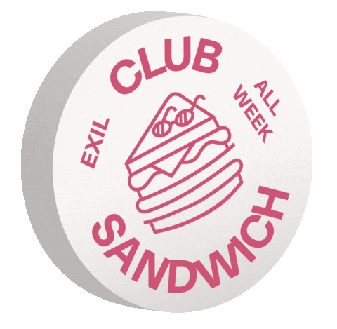 Club Sandwich Sticker by EXILCLUB