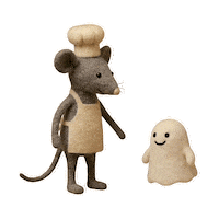 hataraku_obake_toto sticker ghost chef かわいい Sticker
