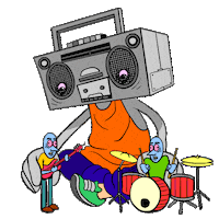 Radio Puppet Sticker by Zachary Sweet