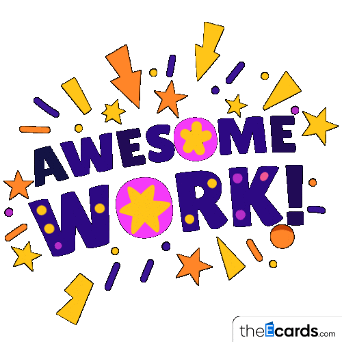 Well Done Good Job Sticker by TheEcards.com