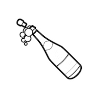 Pop Champagne Sticker by Digital Noir