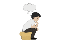 SenkiGirl work boy thinking working Sticker