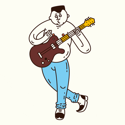 guitar player GIF by Aiste Papartyte