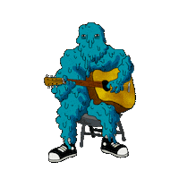 gominosensei guitar slime guitarra lama Sticker