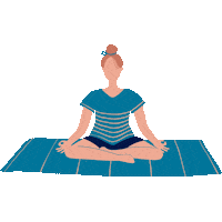 Mindfulness Meditating Sticker by Mindfulday