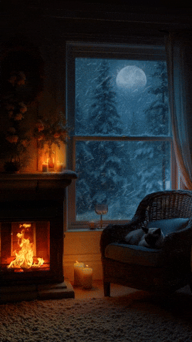 ambiancehometv cat cozy relaxing comfort GIF