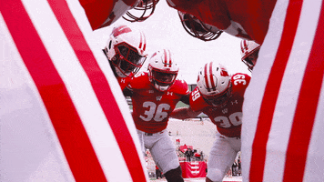 Badger Football Sport GIF by Wisconsin Badgers