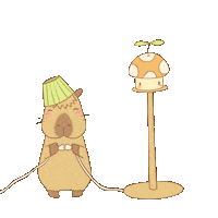 capybalara light friend glow friendship Sticker