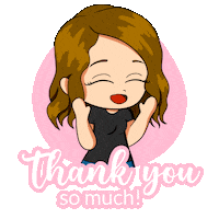 Girl Thank You Sticker