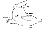 Bunny Flying Sticker