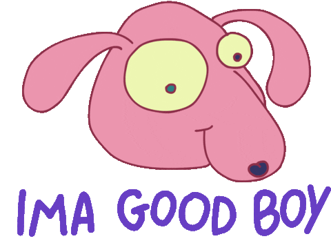 Good Boy Dog Sticker by saroltabodo