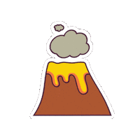 Volcano Erupt Sticker by Wind Sun Sky Entertainment