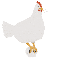 Halloween Chicken Sticker by petall
