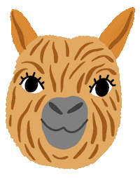 Pet Alpaca Sticker by Bodil Jane