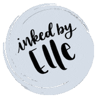 inkedbyelle logo calligraphy inked elle Sticker