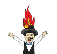 showsfera hot fire hat flame Sticker