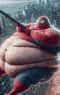 Fat Spiderman GIF