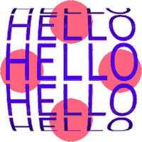 cyrilmikhailov hello typography circle kinetic Sticker