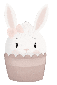 Bunny Easter Sticker by Wolltastisch handmade