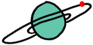Sun Saturn Sticker by byaslismaslis