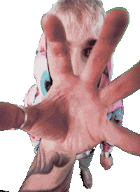 Rap Hand Sticker by Uztzu