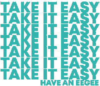 Take It Easy Food Sticker by eegees