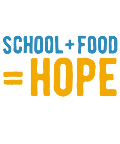 School Plus Food Equals Hope Sticker by Mary's Meals