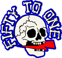 50to01 bike skull ride mtb Sticker