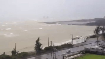 Okinawa Waves Surge During Typhoon Vongfong