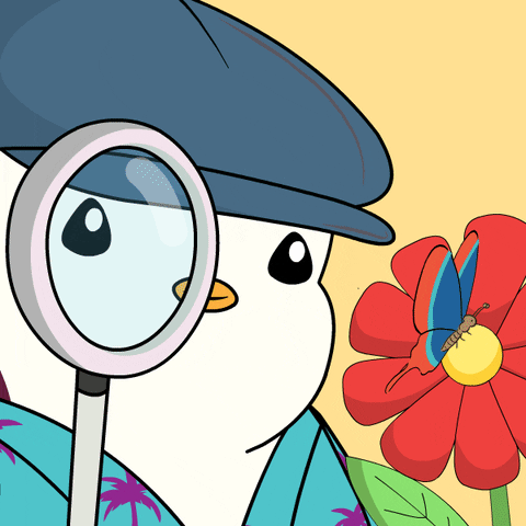 Interested Flower GIF by Pudgy Penguins