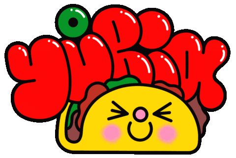 Graffiti Taco Sticker by Yubia