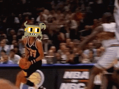 Reggie Miller Basketball GIF by nounish ⌐◨-◨