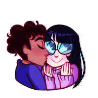 tinyspidy love couple hearts erikaricaturas Sticker