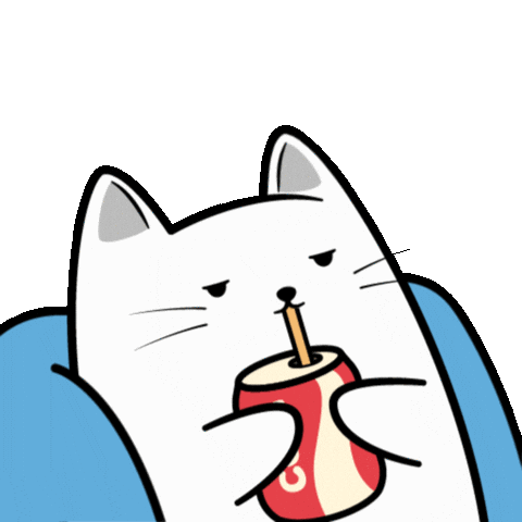 White Cat Whatever Sticker by MESA My Emotional Support Animal