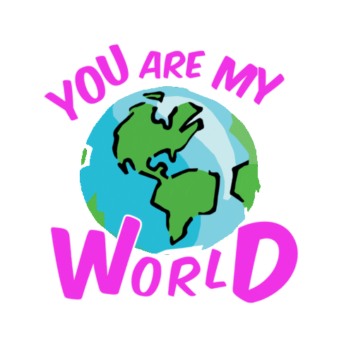 wu_cre8 love world love you earth Sticker