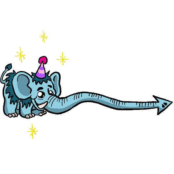 Arrow Elephant Sticker