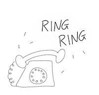 Ring Ring Telephone Sticker by scholzydesign
