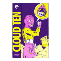 CloudTen fire eye cloud comic Sticker