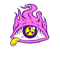 CloudTen fire eye cloud comic Sticker