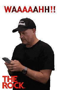 sad come on Sticker by The Rock